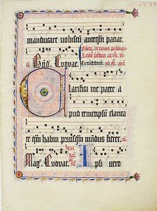 Manuskriptblad med initial C, fra et antifonarium, tysk, ca. 1425-50. av Unbekannt