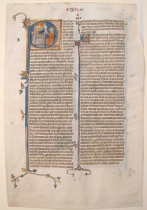 Manuskriptblad med åpningen av Paulus-brevet til efeserne, fra en bibel, ca. 1. 3 av Unbekannt