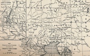 Kart som illustrerer kampanjen før Campo-Formio-traktaten, 1797, 1896 av Unbekannt