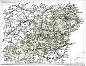 Kart over Aberdeenshire, 1924-1926 av Unbekannt