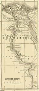 Kart over det gamle Egypt, 1890. av Unbekannt