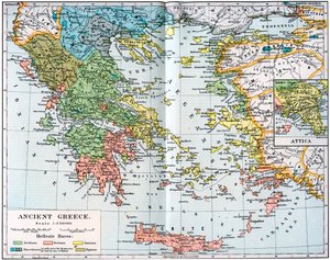 Kart over antikkens Hellas, 1902 av Unbekannt