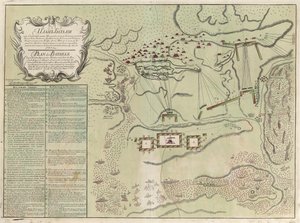 Kart over slaget ved Savuchny, 1739-1740 av Unbekannt
