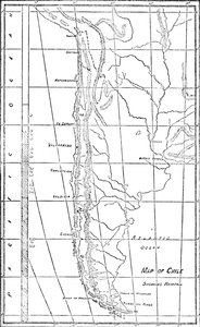 Kart over Chile, 1911 av Unbekannt