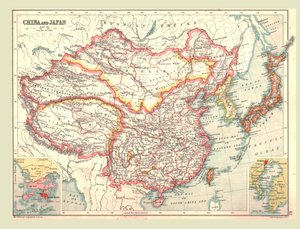 Kart over Kina og Japan, 1902. av Unbekannt