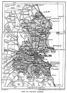 Kart over County Dublin, Irland, 1924-1926 av Unbekannt