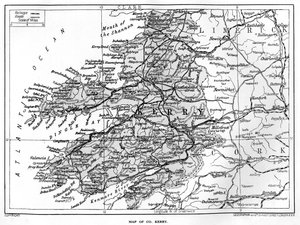 Kart over County Kerry, Irland, 1924-1926 av Unbekannt