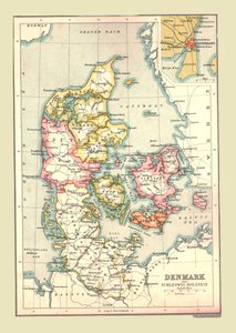 Kart over Danmark, 1902. av Unbekannt