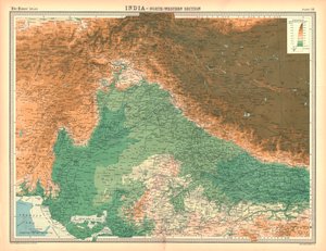 Kart over India - North Western Section av Unbekannt