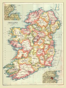 Kart over Irland, 1902. av Unbekannt
