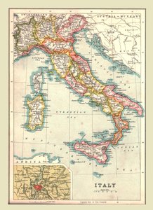 Kart over Italia, 1902. av Unbekannt