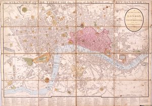 Kart over London, 1823 av Unbekannt