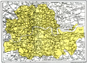 Kart over London, 1924-1926 av Unbekannt