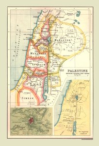 Kart over Palestina, viser inndeling i stammer, 1902. av Unbekannt