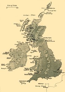 Kart over De britiske øyer, 1946. av Unbekannt