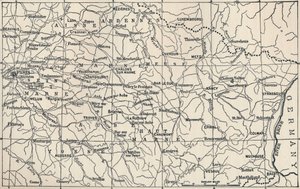 Kart over operasjonsfeltet i 1814, 1896 av Unbekannt