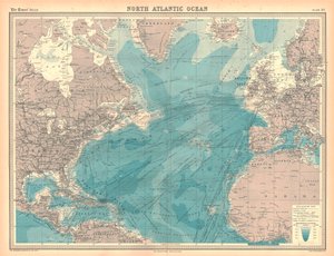 Kart over Nord-Atlanterhavet av Unbekannt