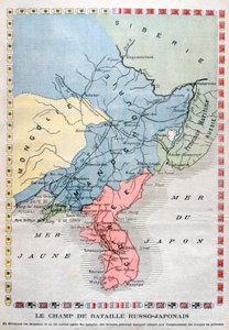 Kart over den russisk-japanske krigen, 1904 av Unbekannt
