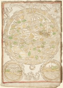 Kart over verden, ca. 1480. av Unbekannt
