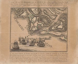 Kart over fangsten av sjøfestningen Anapa av russiske tropper ved Svartehavet i juni 1791, 1791. av Unbekannt