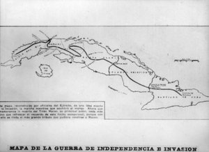 Kart over uavhengighetskrigen og invasjonen, 1895, 1920-tallet av Unbekannt