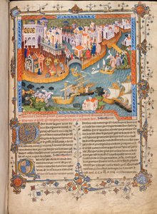 Marco Polos avgang fra Venezia i 1271 Fra Marco Polos Travels, ca 1400 av Unbekannt