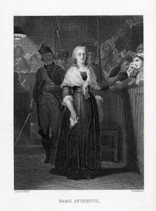 Marie Antoinette forlater konvensjonen etter dom, 1882 av Unbekannt