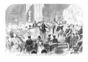 Ekteskap med kongen av Portugal, ved fullmektig, med prinsesse Stephanie, 1858 av Unbekannt