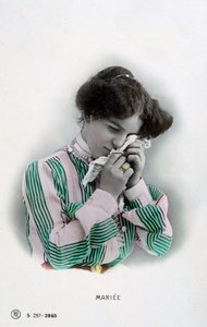 Gift, vintage fransk postkort, c1900 av Unbekannt
