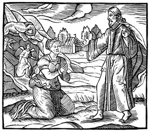 Maria Magdalena ser åpenbaringen av den oppstandne Jesus Kristus, c1500 av Unbekannt