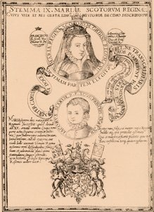 Mary, dronning av Skottene 1542-1587 og kong James VI og I 1566-1625, 1889 av Unbekannt