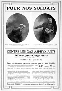 Gassmaske-annonse, 1915 av Unbekannt