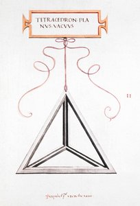 Matematiske tegninger Da Vincis tetraeder av Unbekannt