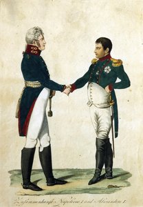 Møte mellom Napoleon og Alexander I, 1808 av Unbekannt