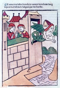 Melusine flyr bort, 1478 av Unbekannt