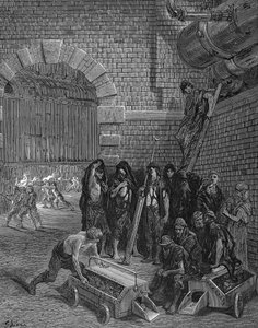 Menn som tar en pause fra å lade replikkene, Lambeth Gasworks, 1872 av Unbekannt