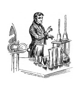 Michael Faraday foreleser ved Royal Institution, London, 1835 20. århundre av Unbekannt