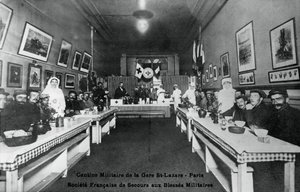 Militær kantine, Gare St Lazare, Paris, første verdenskrig, 1914-1918 av Unbekannt