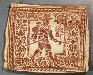 Militær postbuds brevsekk i perioden med trettiårskrigen (1618-48) (tekstil) av Unbekannt
