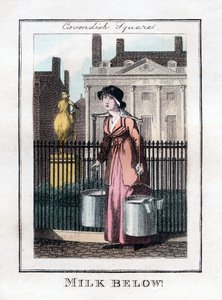 Milk Below!, Cavendish Square, London, 1805 av Unbekannt