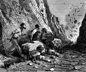 Gruvearbeiders sprengning, 1879. av Unbekannt