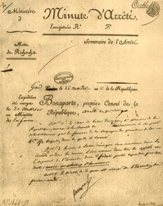 Ministerordre om emnet La Tour dAuvergne, 15. juli 1803, 1921. av Unbekannt