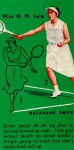 Miss N. M. Lyle - Backhand Drive, c1935. av Unbekannt