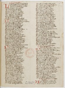 Menagier of Paris, en manuskriptside, 1393 av Unbekannt