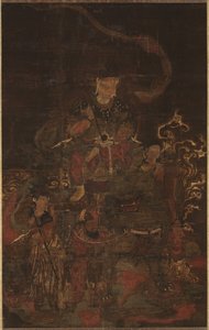 Monju og ledsagere, 1200-tallet. av Unbekannt