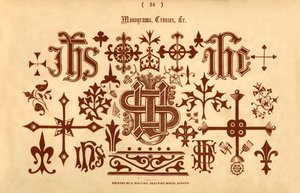 Monogrammer, kors osv., 1862 av Unbekannt