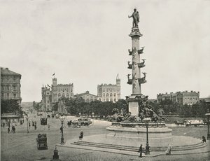 Monument til Wilhelm von Tegetthoff på Praterstern, Wien, Østerrike, 1895. av Unbekannt