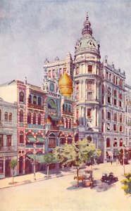 maurisk bygning og mr. Guinles kontorer, Avenida Rio Branco, 1914 av Unbekannt