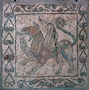 Mosaikk av en griffon i kirken San Giovanni Evangelista, 1200-tallet av Unbekannt