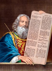 Moses med de ti bud, midten av 1800-tallet av Unbekannt